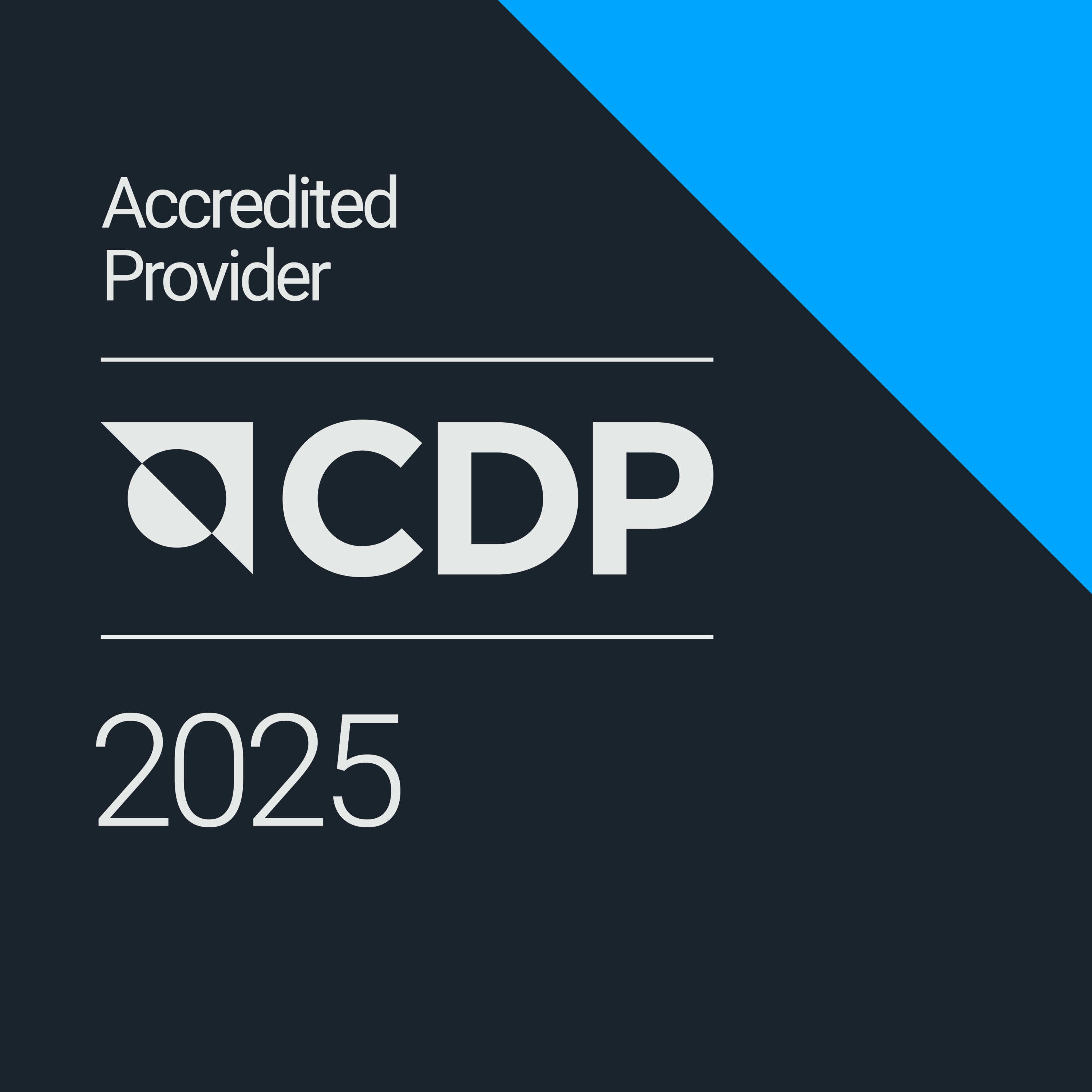 Anthesis is a CDP reporting Accredited Provider, 2025